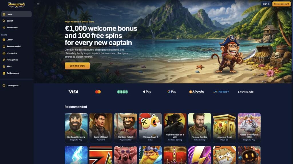 ervaringen met de legale goksite van winner island casino